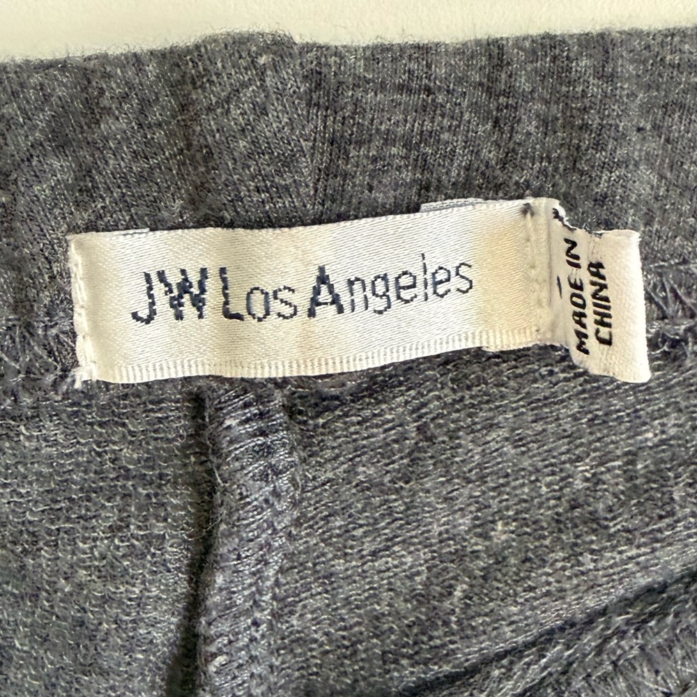 J W Los Angeles Floral Embroidered Knit Leggings Pants Gray Soft Comfy Boho Chic - Picture 8 of 10